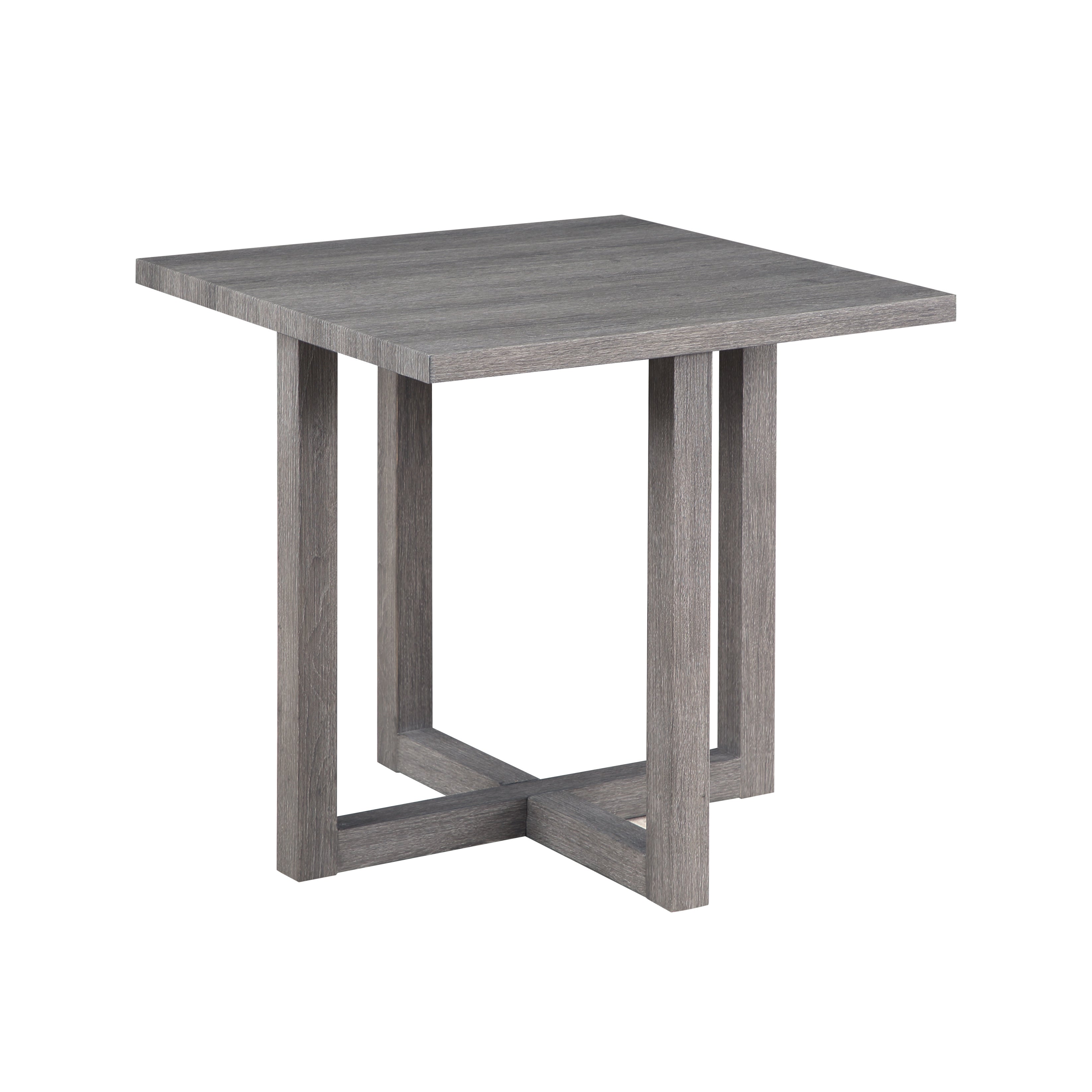 Moseberg Distressed Gray End Table