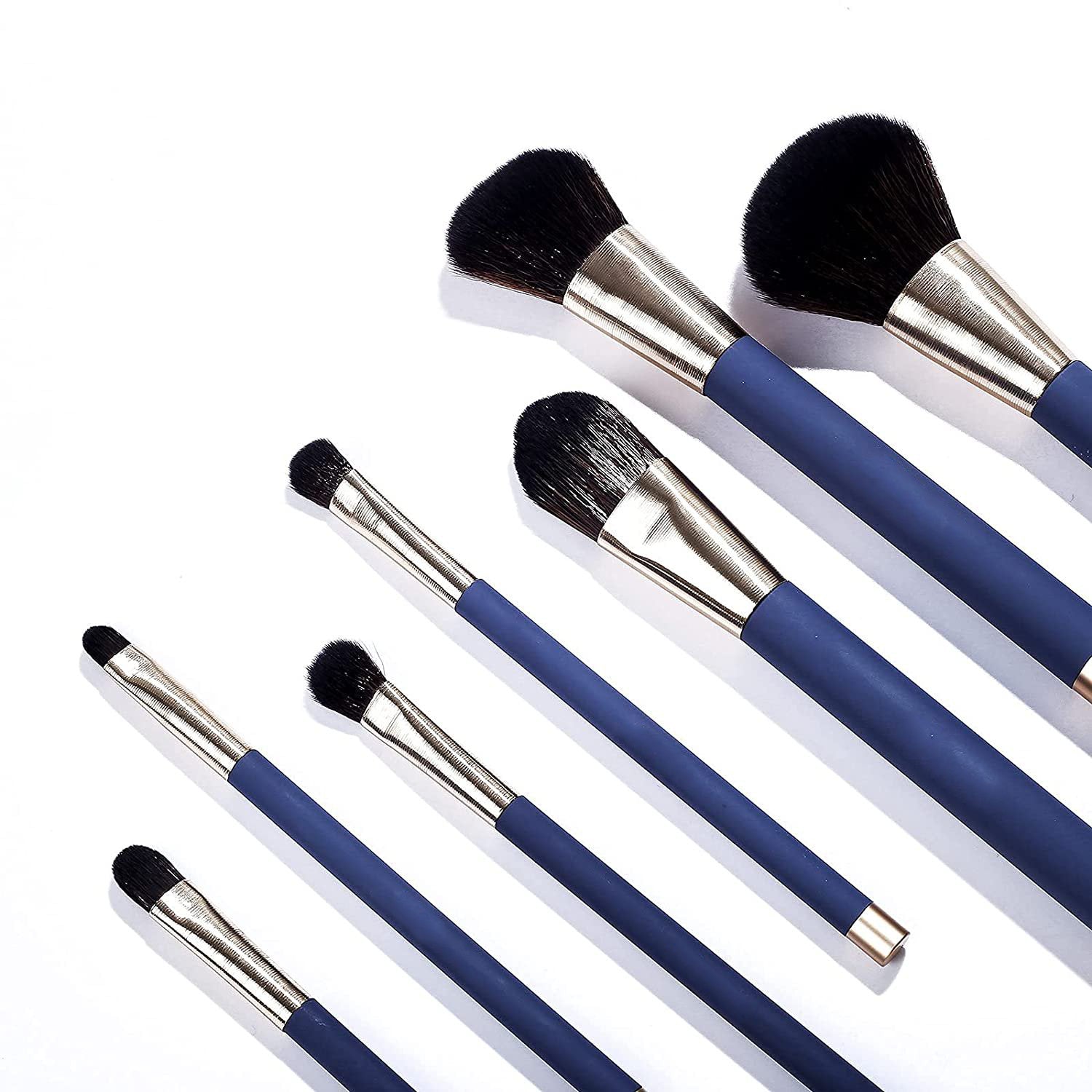 7-Piece Luxe Makeup Brush Set for Foundation, Powder, Eyeshadow, and Concealer - Magnetic Face and Eye Brushes, Vegan and Cruelty-Free