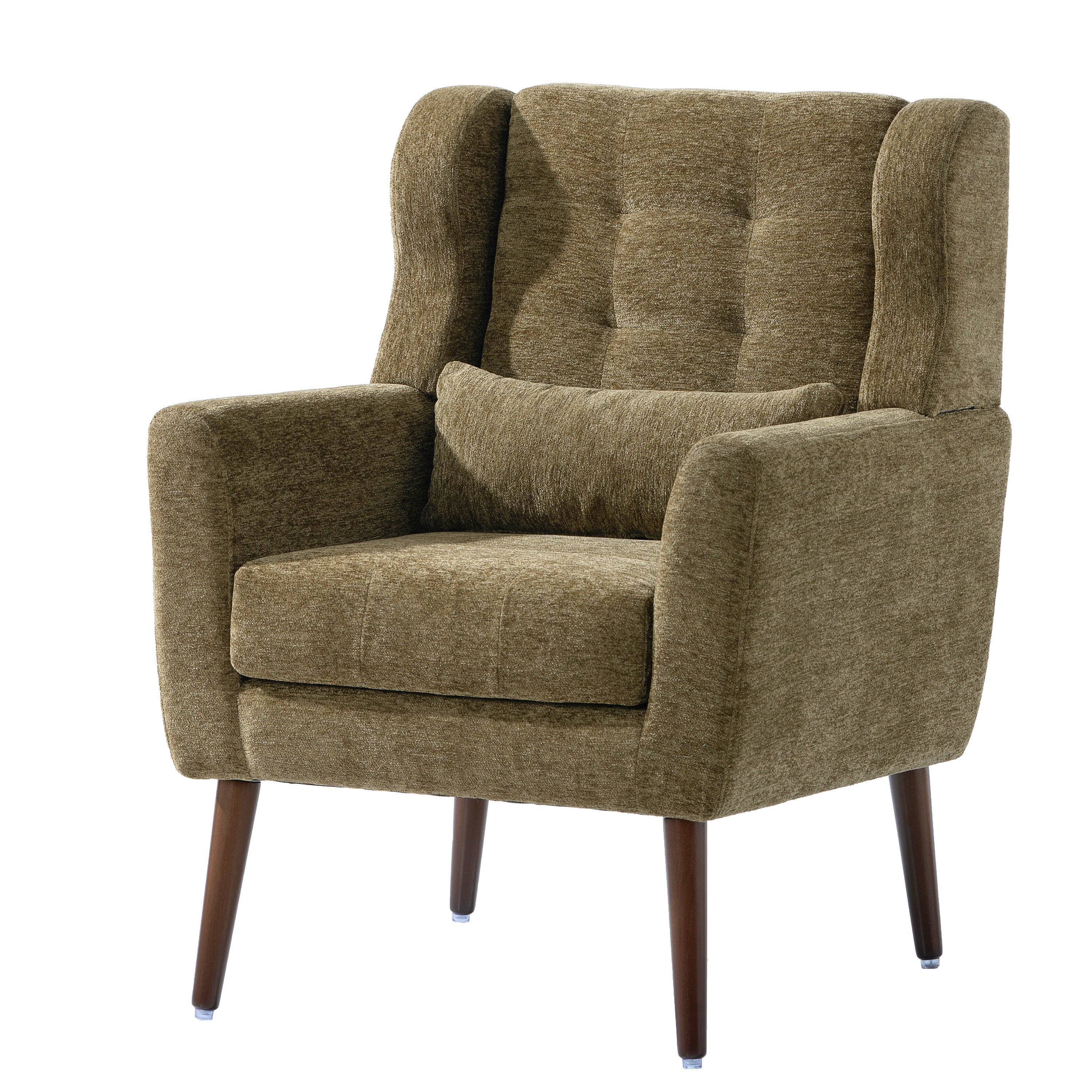 Modern Accent Chair Upholstered Foam Filled Living Room Chairs Comfy Reading Chair Mid Century Modern Chair with Chenille Fabric Lounge Arm Chairs Arm