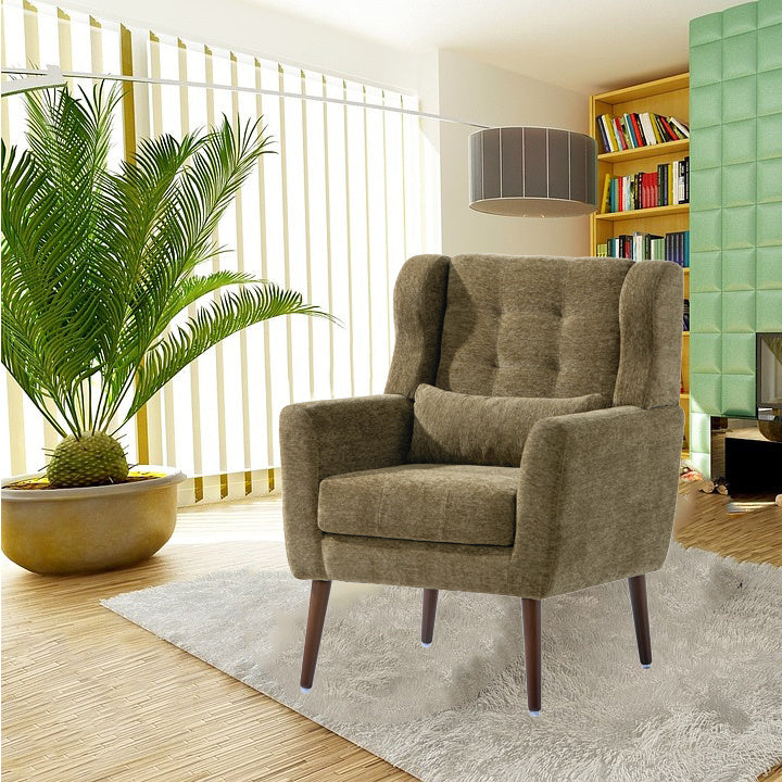 Modern Accent Chair Upholstered Foam Filled Living Room Chairs Comfy Reading Chair Mid Century Modern Chair with Chenille Fabric Lounge Arm Chairs Arm