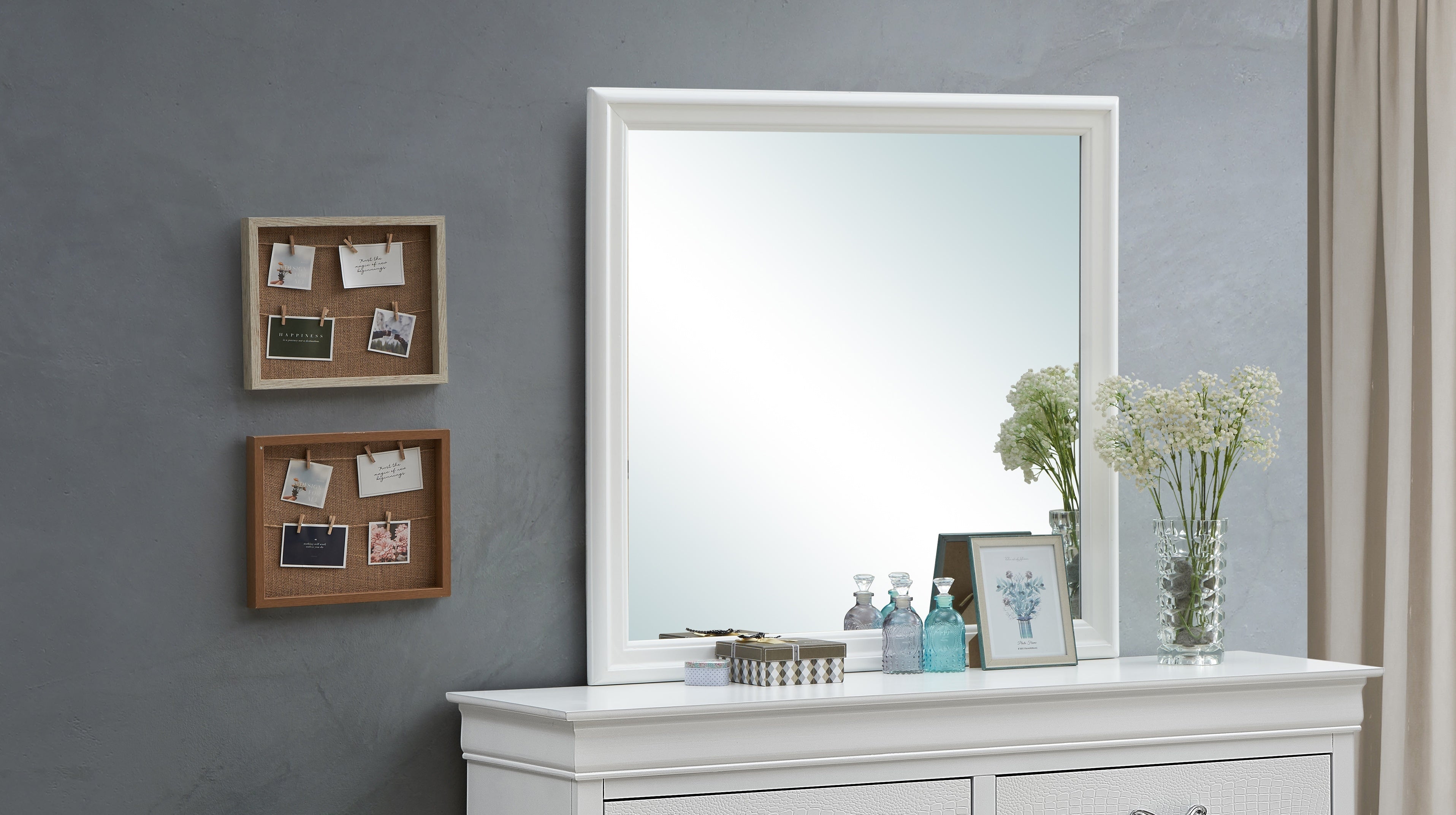 Glory Furniture Lorana G6590-M Mirror , Silver Champagne