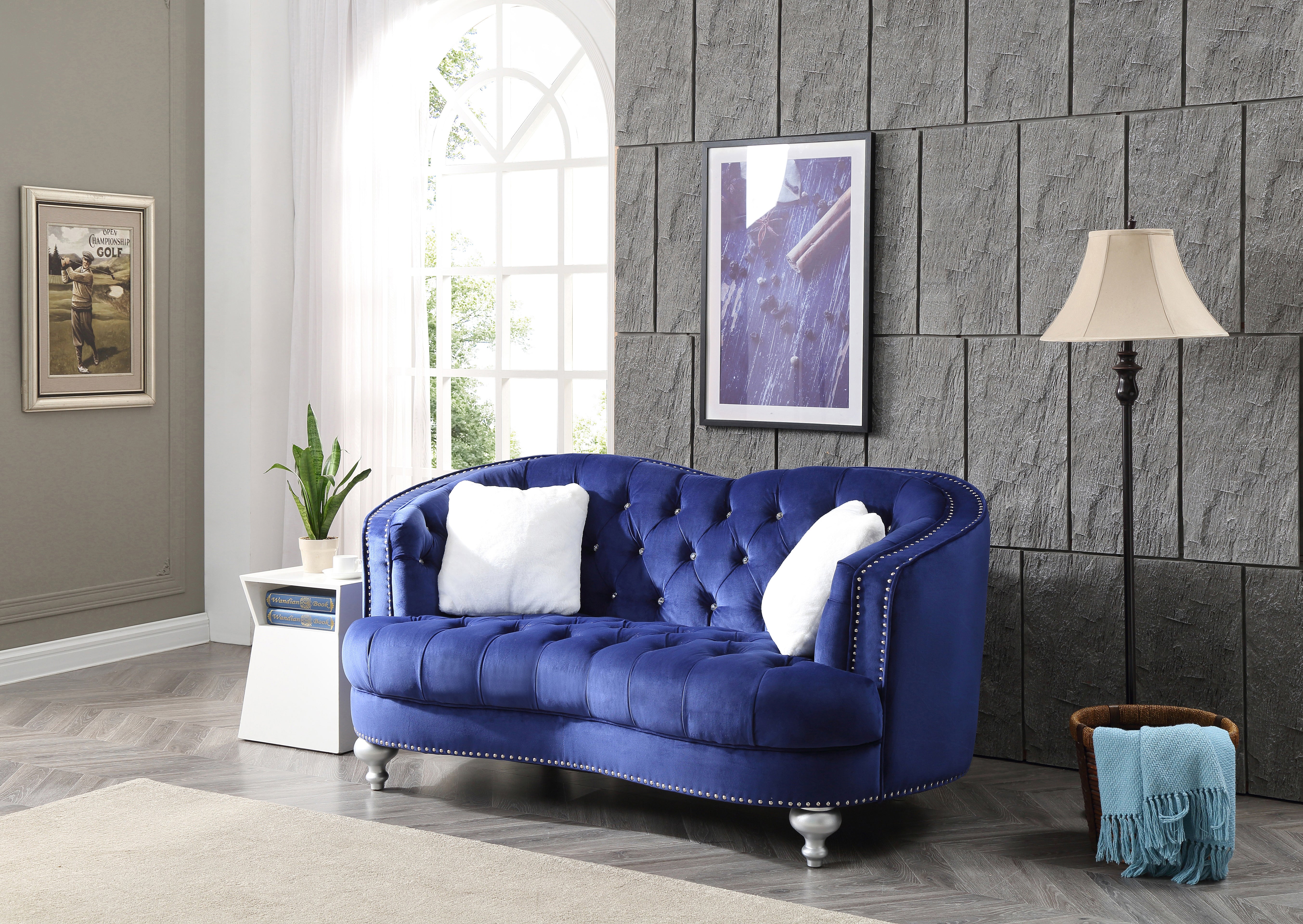 Glory Furniture Jewel G750-L Loveseat , BLUE