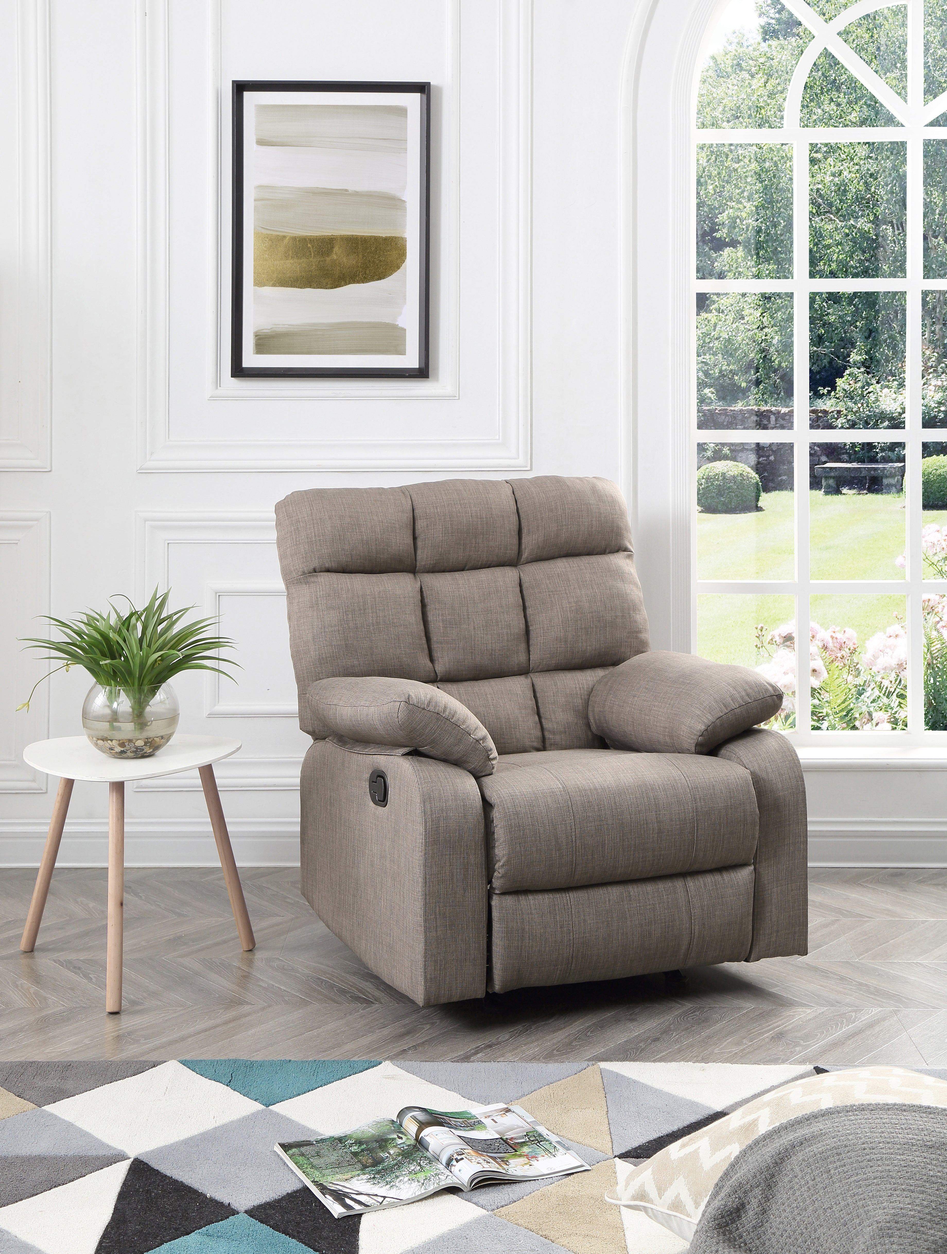 Glory Furniture Cindy G555-RC Rocker Recliner , GRAY