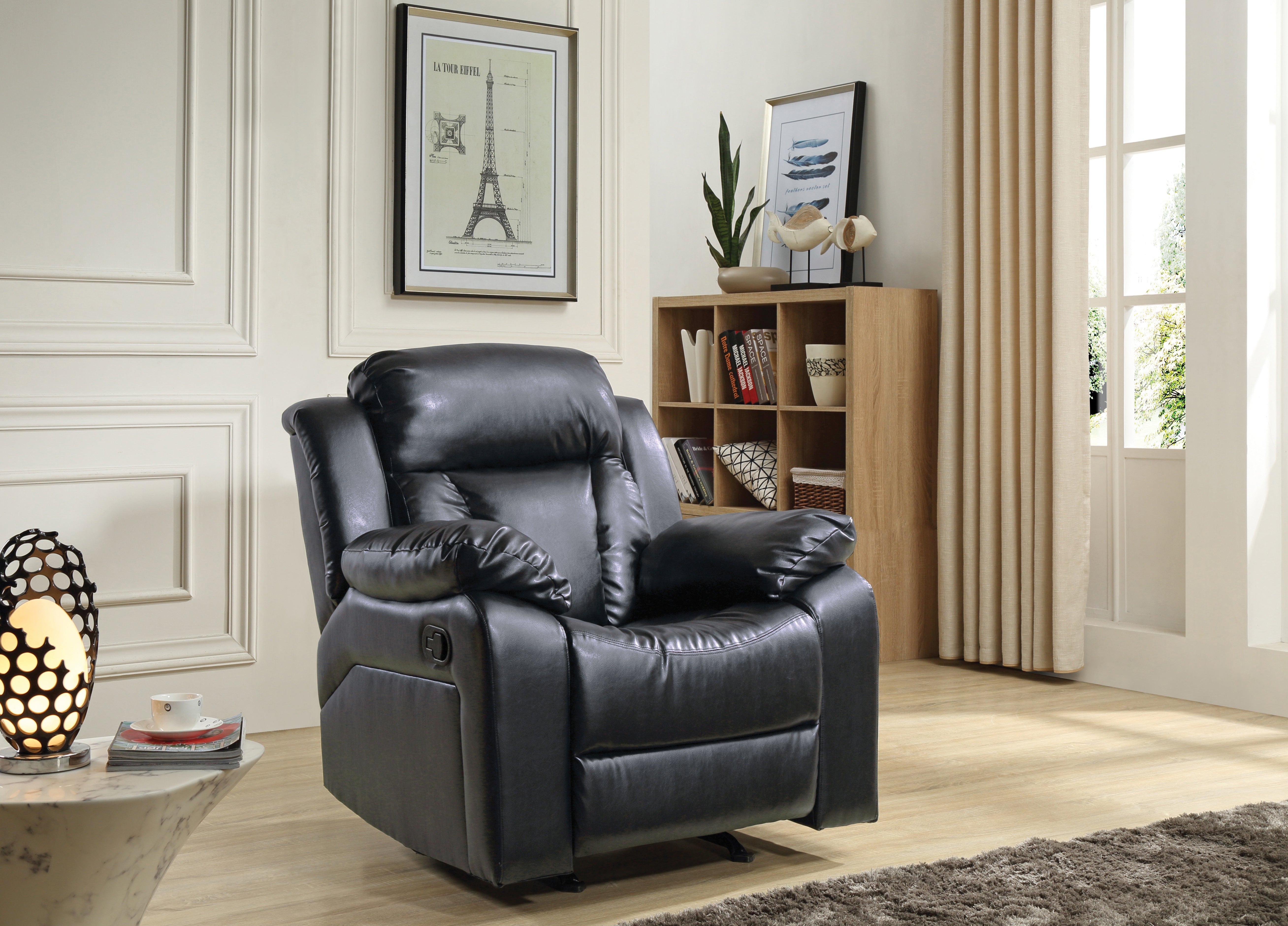 Glory Furniture Daria G683-RC Rocker Recliner , BLACK