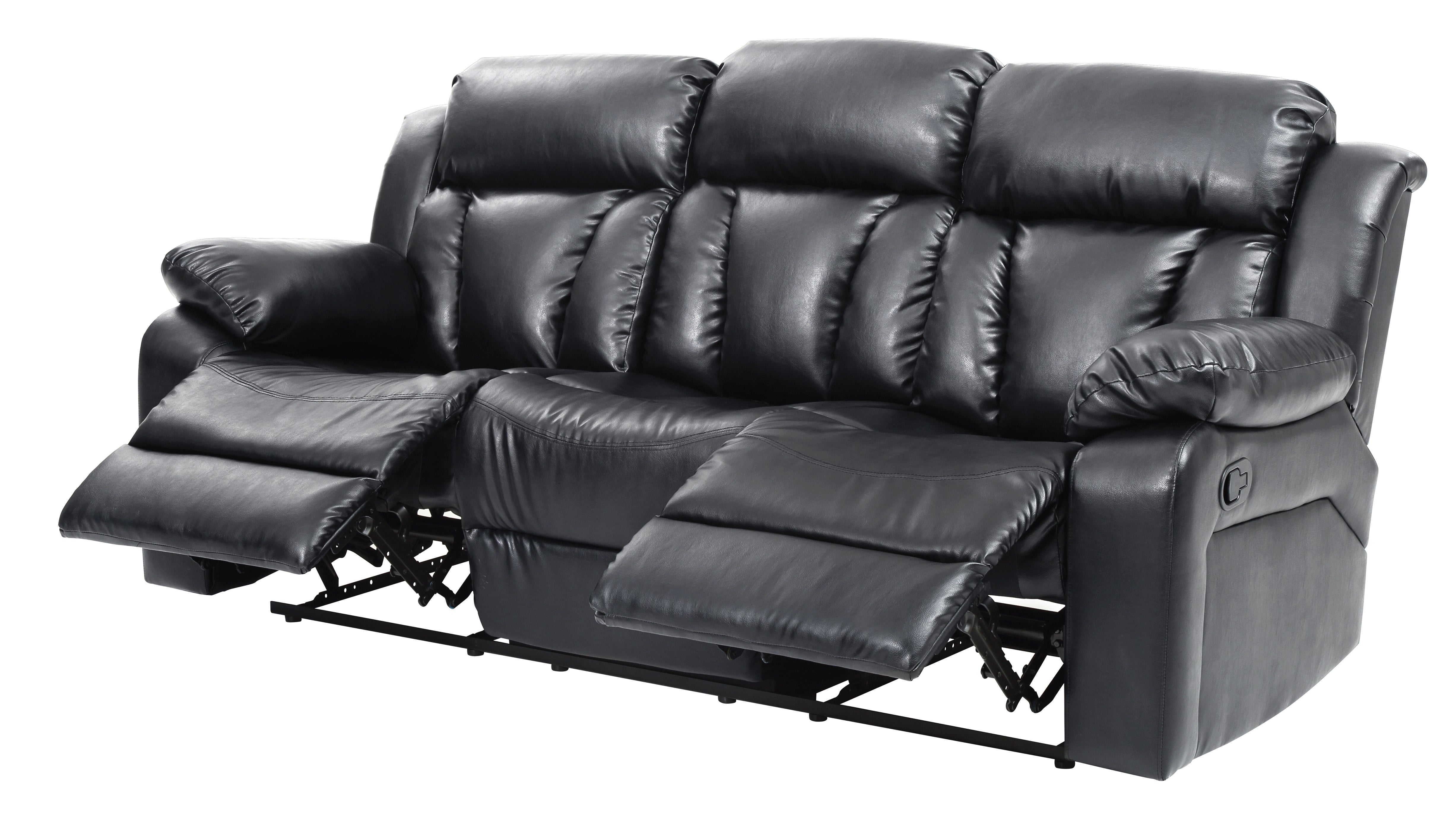 Glory Furniture Daria G683-RS Reclining Sofa , BLACK