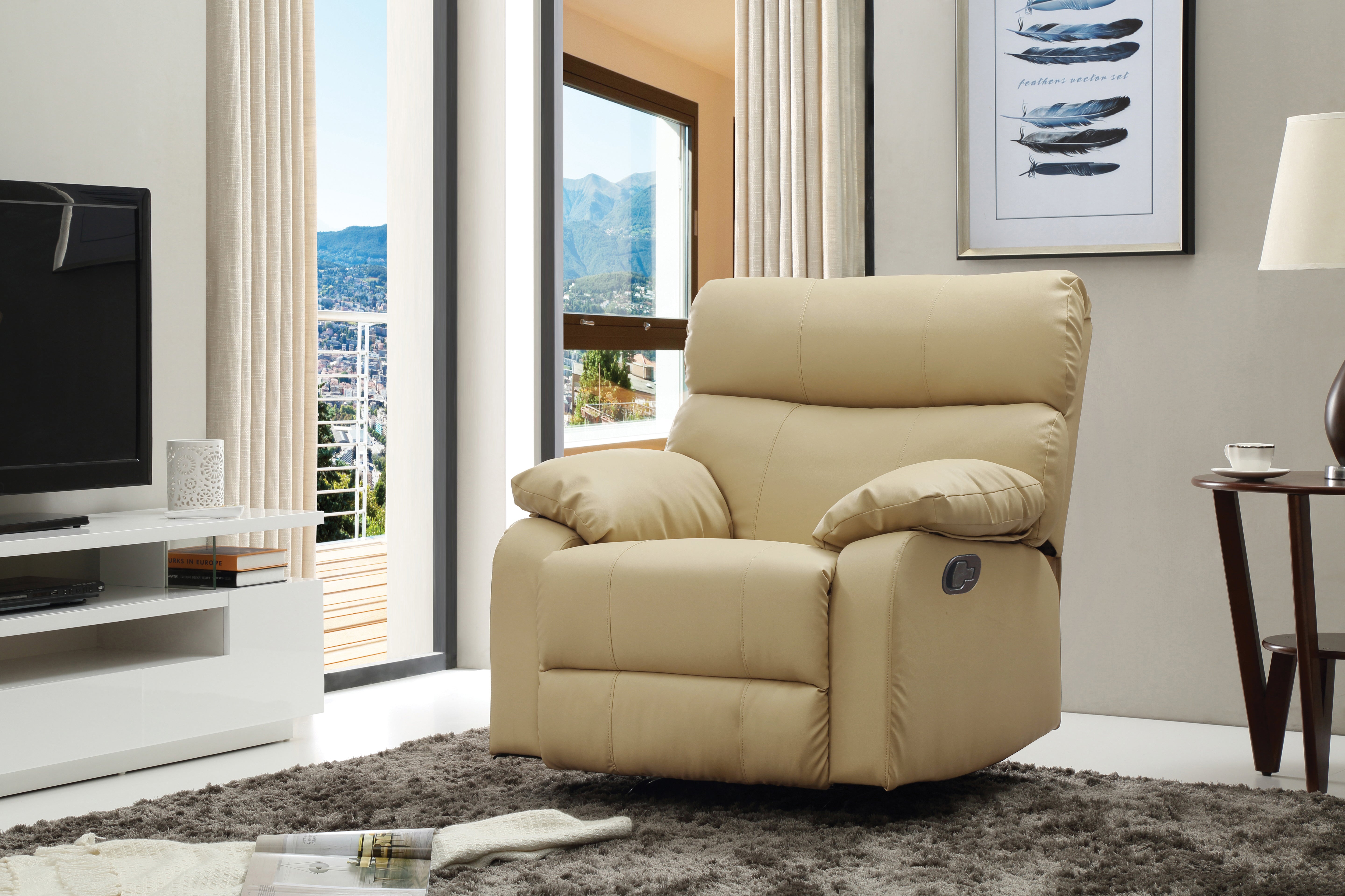 Glory Furniture Manny G536-RC Rocker Recliner , BEIGE