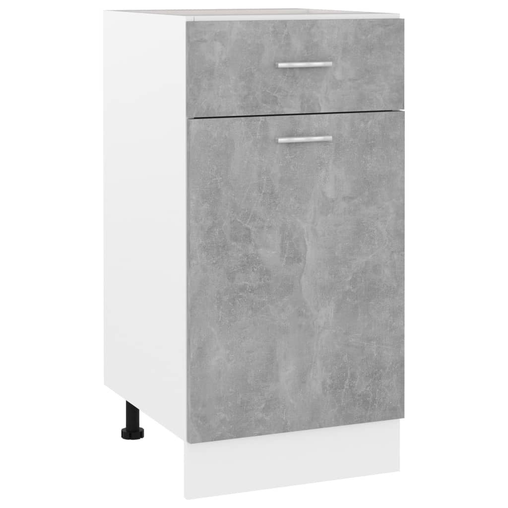 Drawer Bottom Cabinet Concrete Gray 15.7"x18.1"x32.1" Engineered Wood