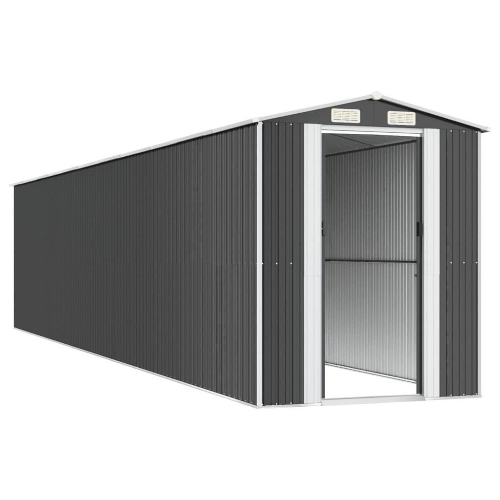 Garden Shed Anthracite 75.6"x369.3"x87.8" Galvanized Steel