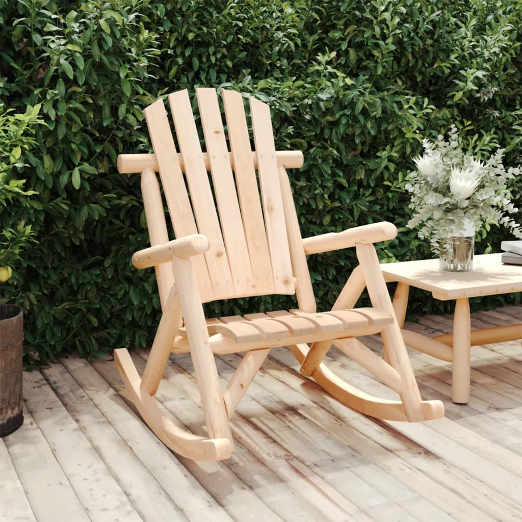 Patio Rocking Chair 27.2"x37.8"x39.8" Solid Wood Spruce