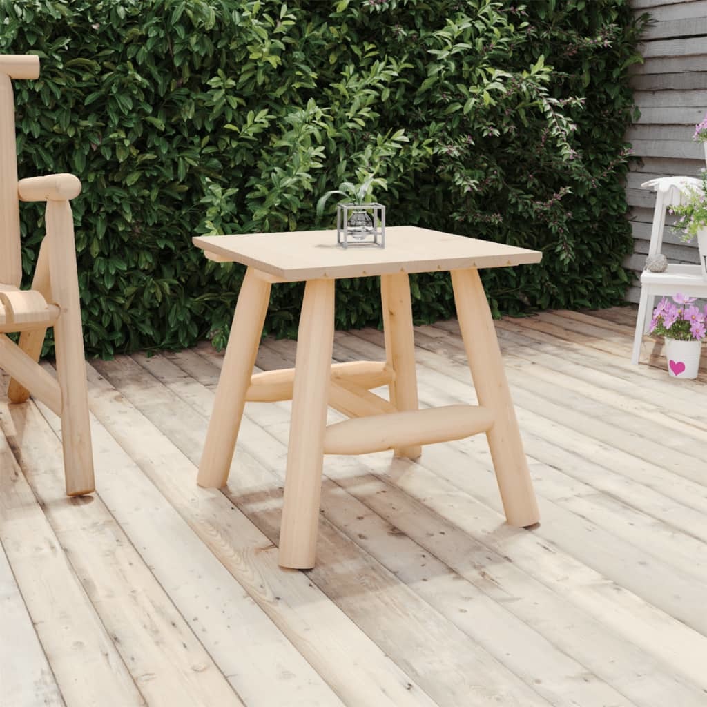 Side Table 19.3"x19.3"x19.7" Solid Wood Spruce