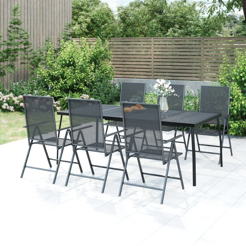 Patio Table Anthracite 78.7"x39.4"x28.3" Steel Mesh