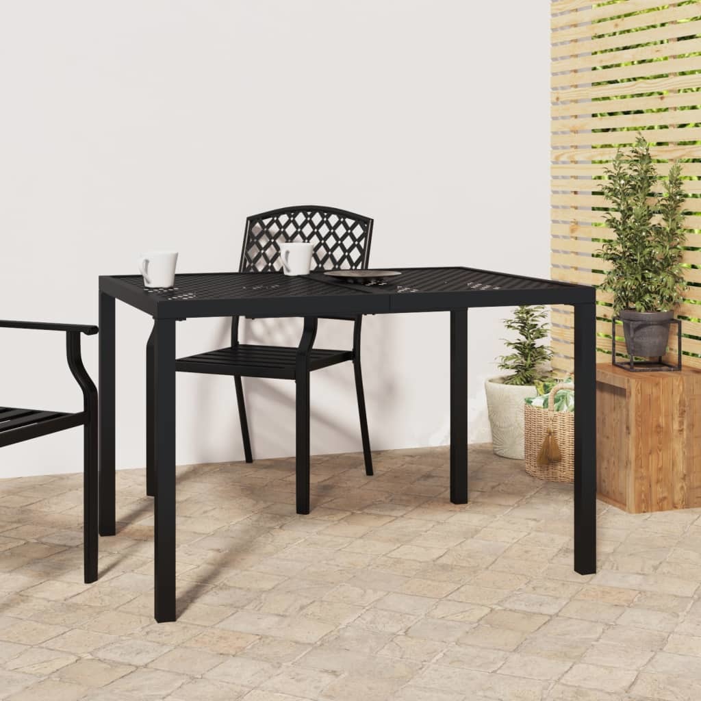 Patio Table Anthracite 43.3"x31.5"x28.3" Steel