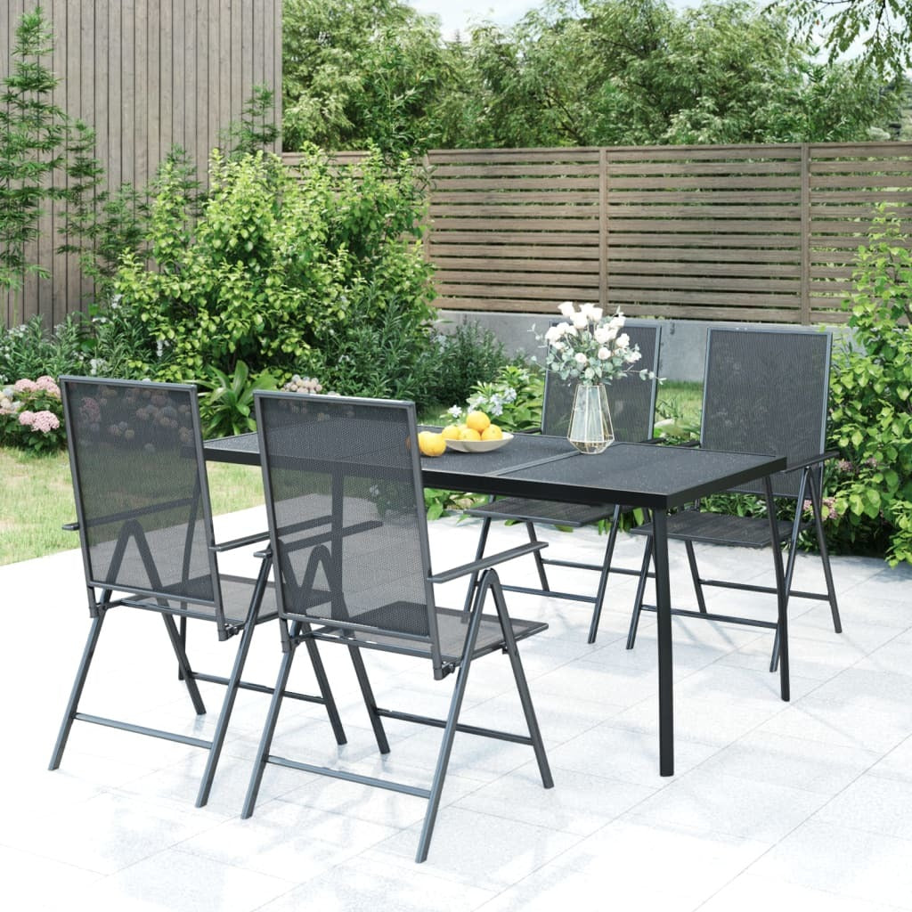 Patio Table Anthracite 65"x31.5"x28.3" Steel Mesh