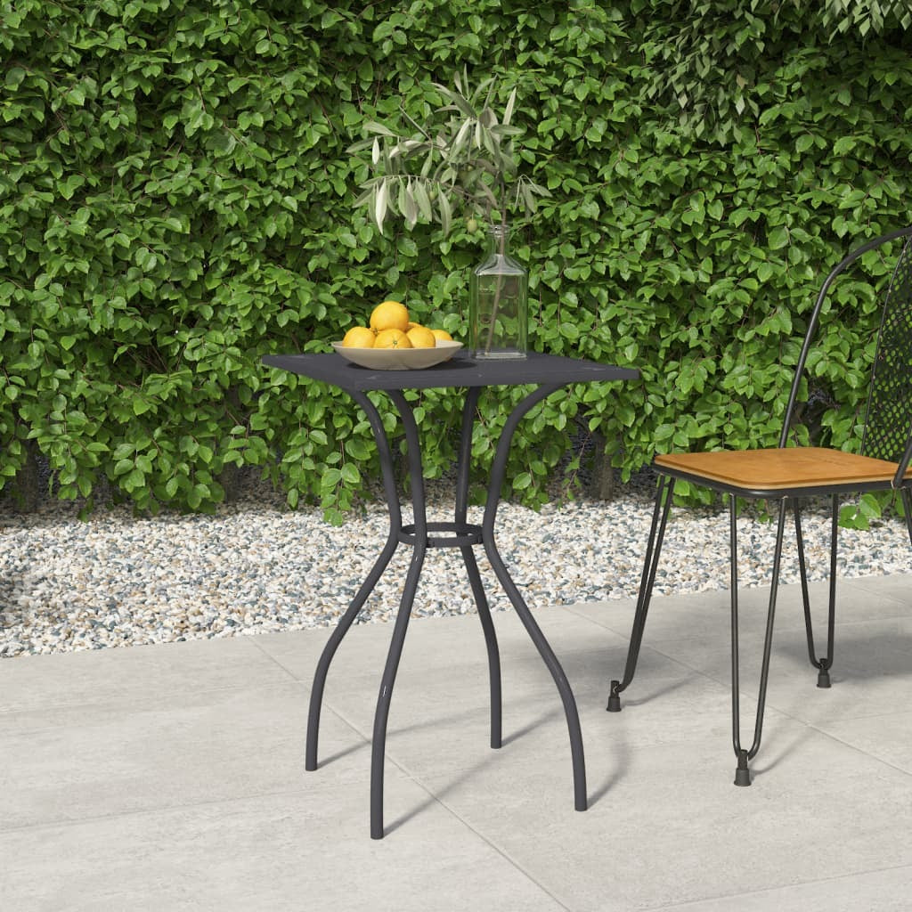 Patio Table Anthracite 19.7"x19.7"x28.3" Steel Mesh