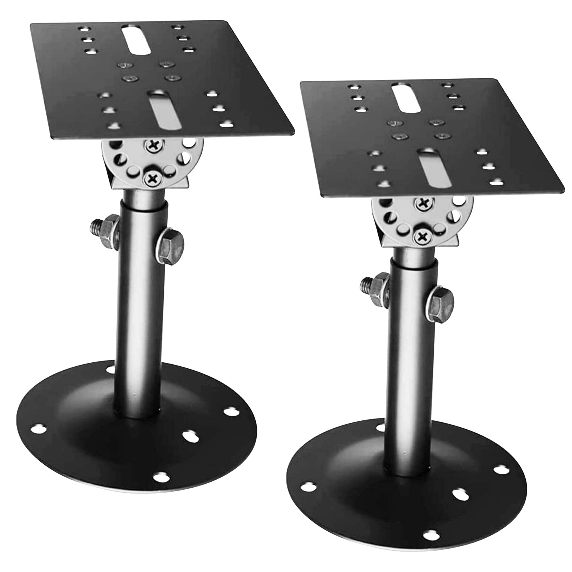 5 Core Speaker Wall Ceiling Mount Stand 2 Pieces Black Sturdy Speakers Mounting Bracket w/Adjustable Swivel Tilt, Retractable Telescopic Arm for Surround Sound Satellite Speakers 75 lbs WST 01 Pair