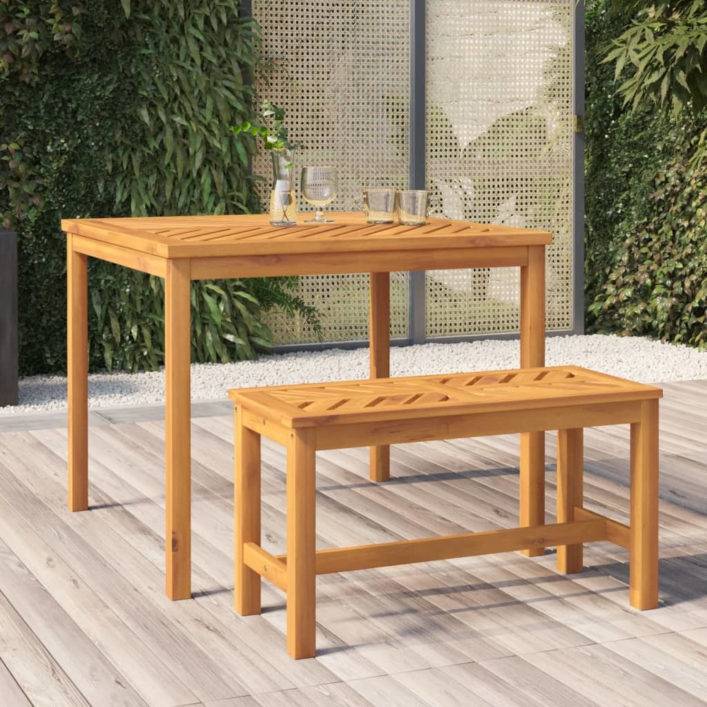 Patio Dining Table 35.4"x35.4"x29.1" Solid Wood Acacia