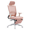 High Back Office Chair with 2d armrest and foot rest, tilt function max 128°,pink