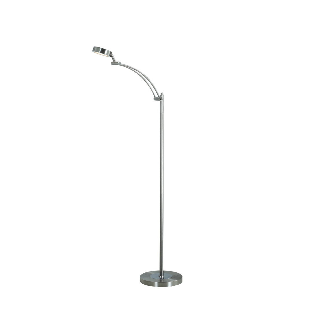 54-Inch-Long Tinsley Silver Integrated LED Task Floor Lamp