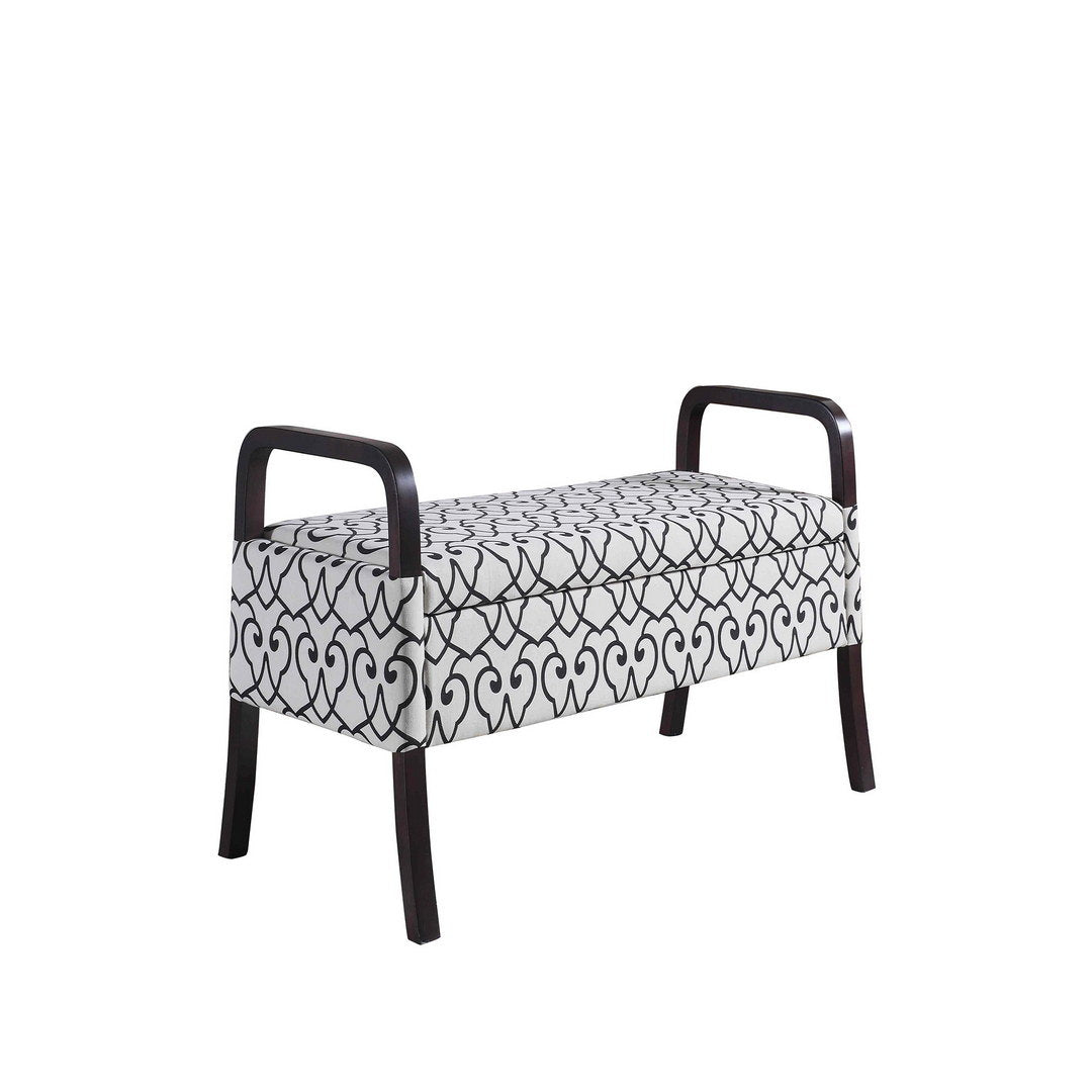 23.25" Tall Wooden Storage Bench, Rocco Print