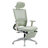 High Back Office Chair with 2d armrest and foot rest, tilt function max 128°,green