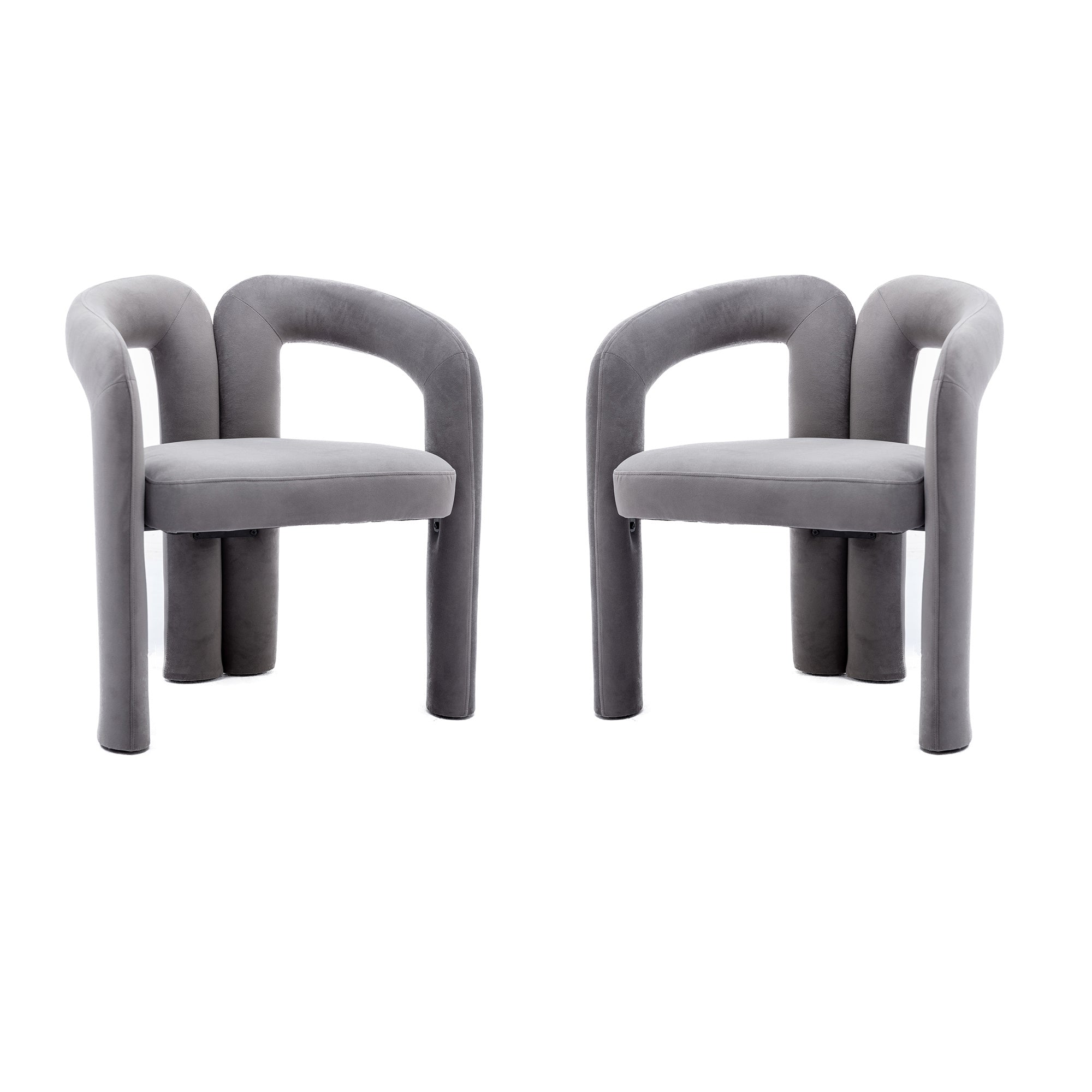 COOLMORE Contemporary Designed Fabric Upholstered Accent/Dining Chair /Barrel Side Chairs Kitchen Armchair for Living Room set of 2