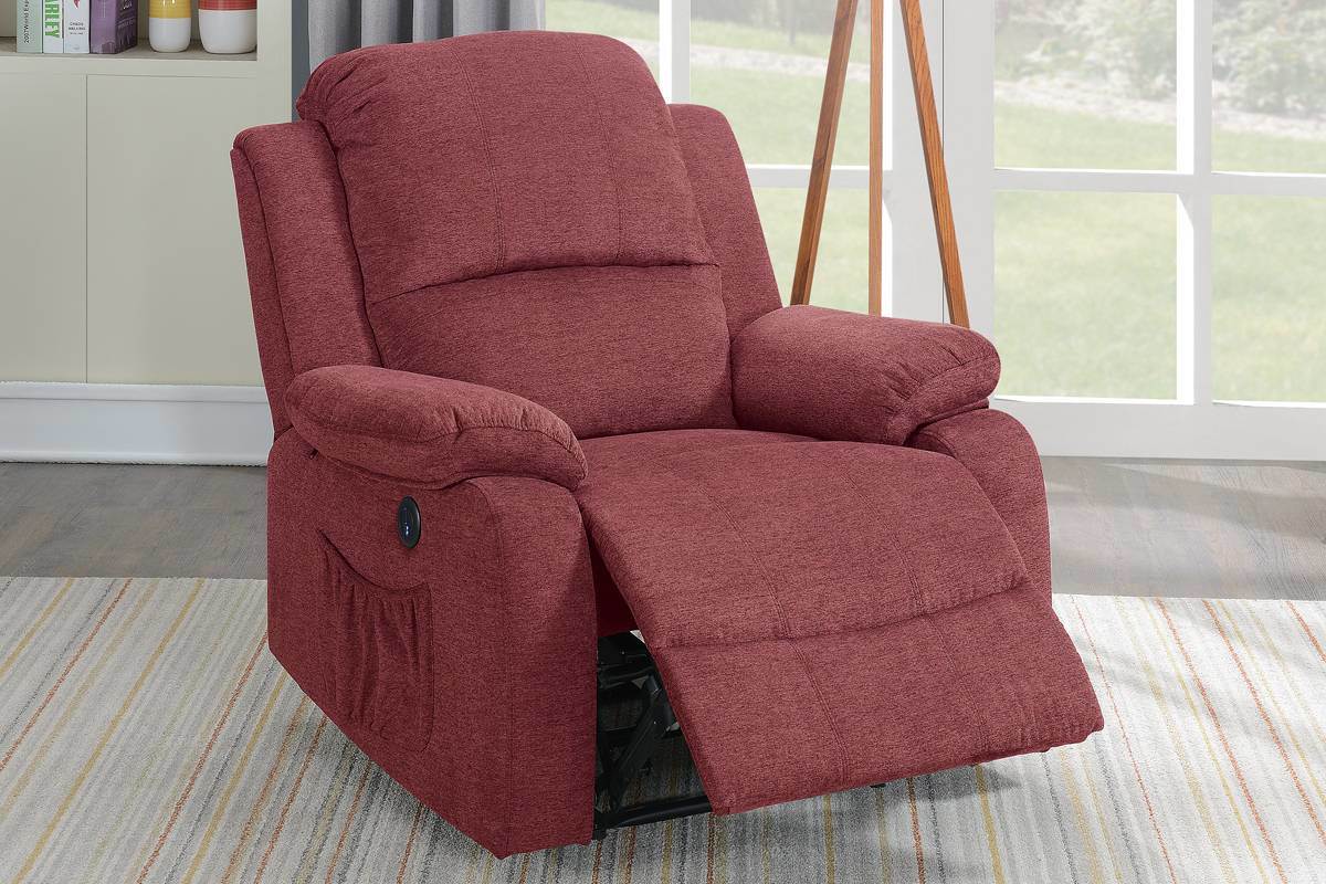 POWER RECLINER in Paprika Red