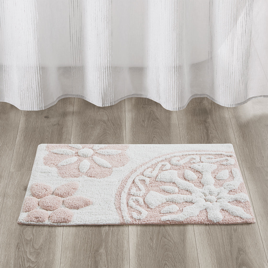 Medallion Cotton Tufted Bath Rug