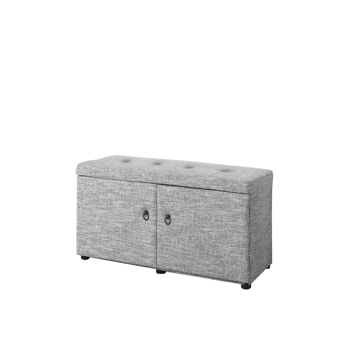 18" Tall Storage Ottoman, Dove Gray