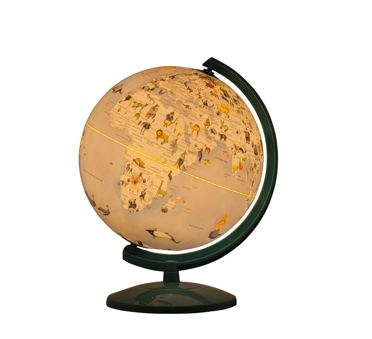 12.75" Animals Atlas World Globe Night Light