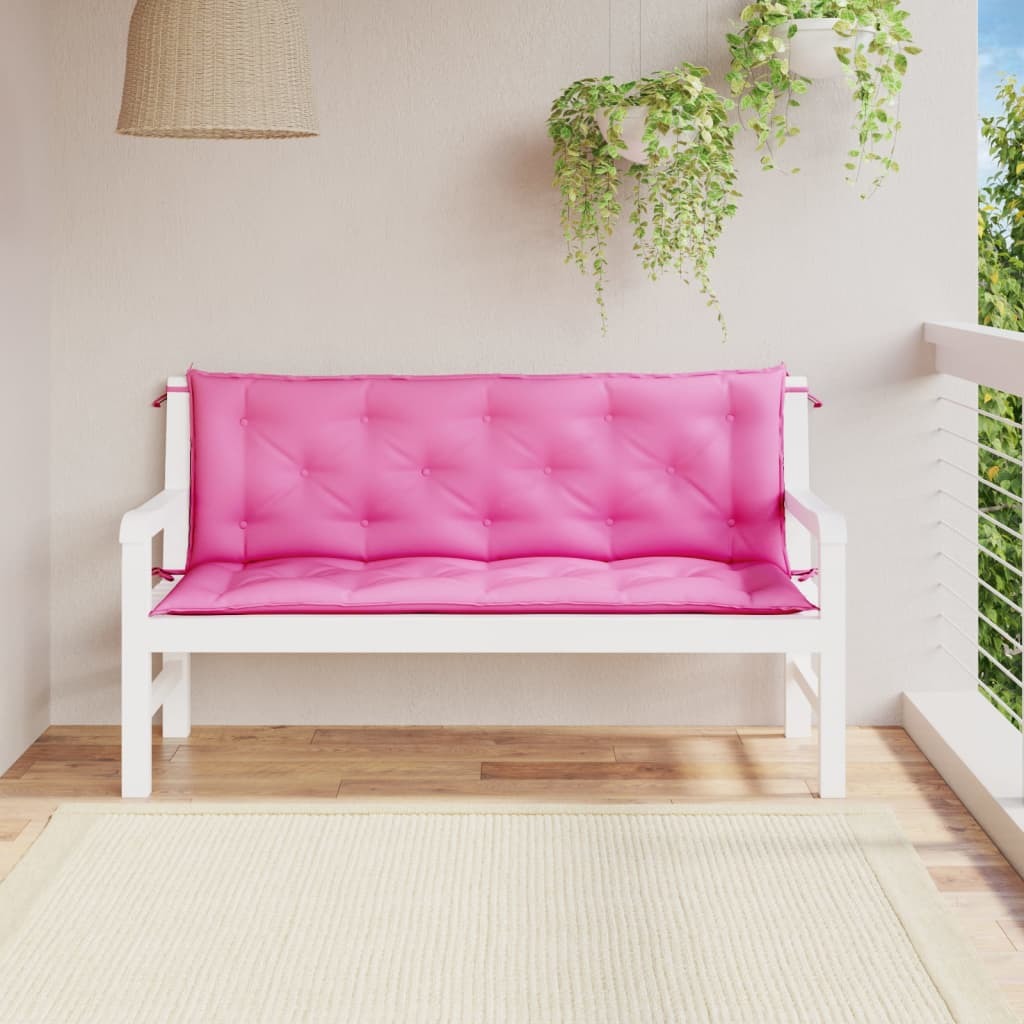 Garden Bench Cushions 2pcs Pink 59.1"x19.7"x2.8" Fabric