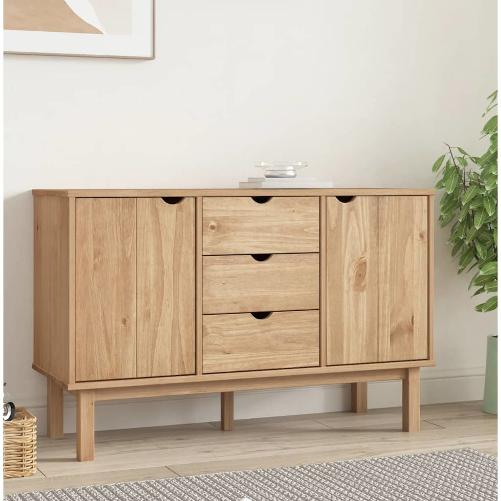 Sideboard OTTA 44.7"x16.9"x28.7" Solid Wood Pine