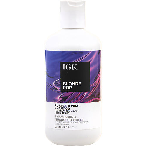 IGK by IGK BLONDE POP PURPLE TONING SHAMPOO 8 OZ