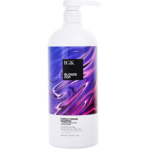 IGK by IGK BLONDE POP PURPLE TONING SHAMPOO 33.8 OZ