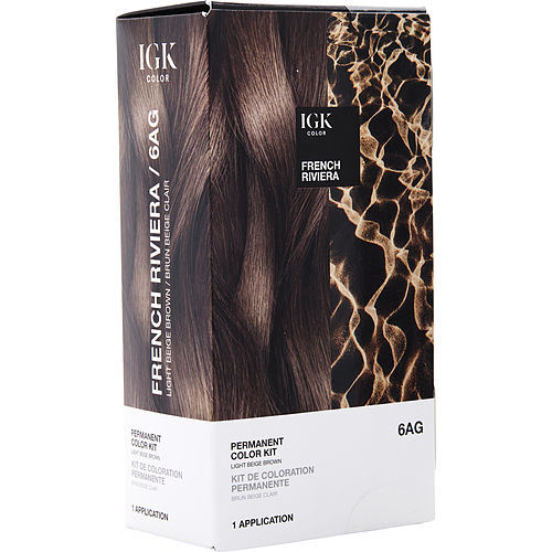 IGK by IGK PERMANENT COLOR KIT - 6AG FRENCH RIVIERA (LIGHT BEIGE BROWN)