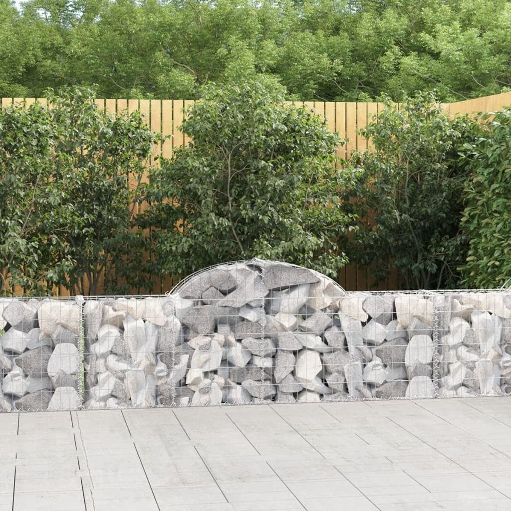 Arched Gabion Basket 78.7"x11.8"x23.6"/31.5" Galvanized Iron