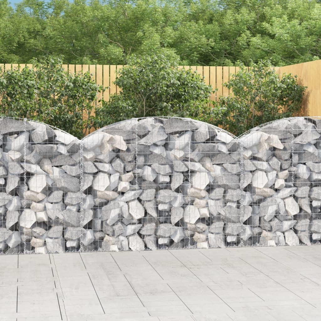Arched Gabion Basket 59.1"x11.8"x39.4"/47.2" Galvanized Iron