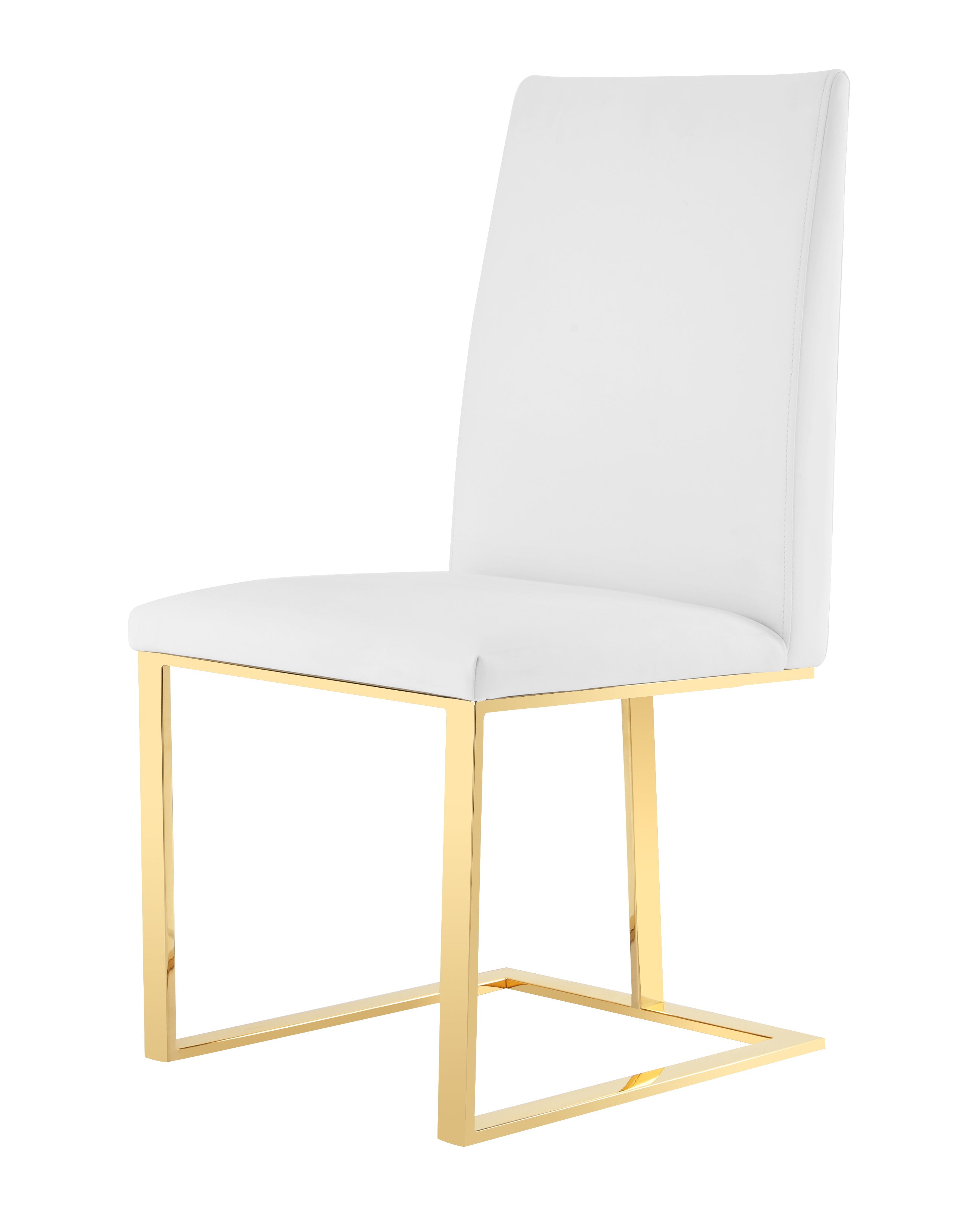 Modrest Frankie Contemporary White & Gold Dining Chair