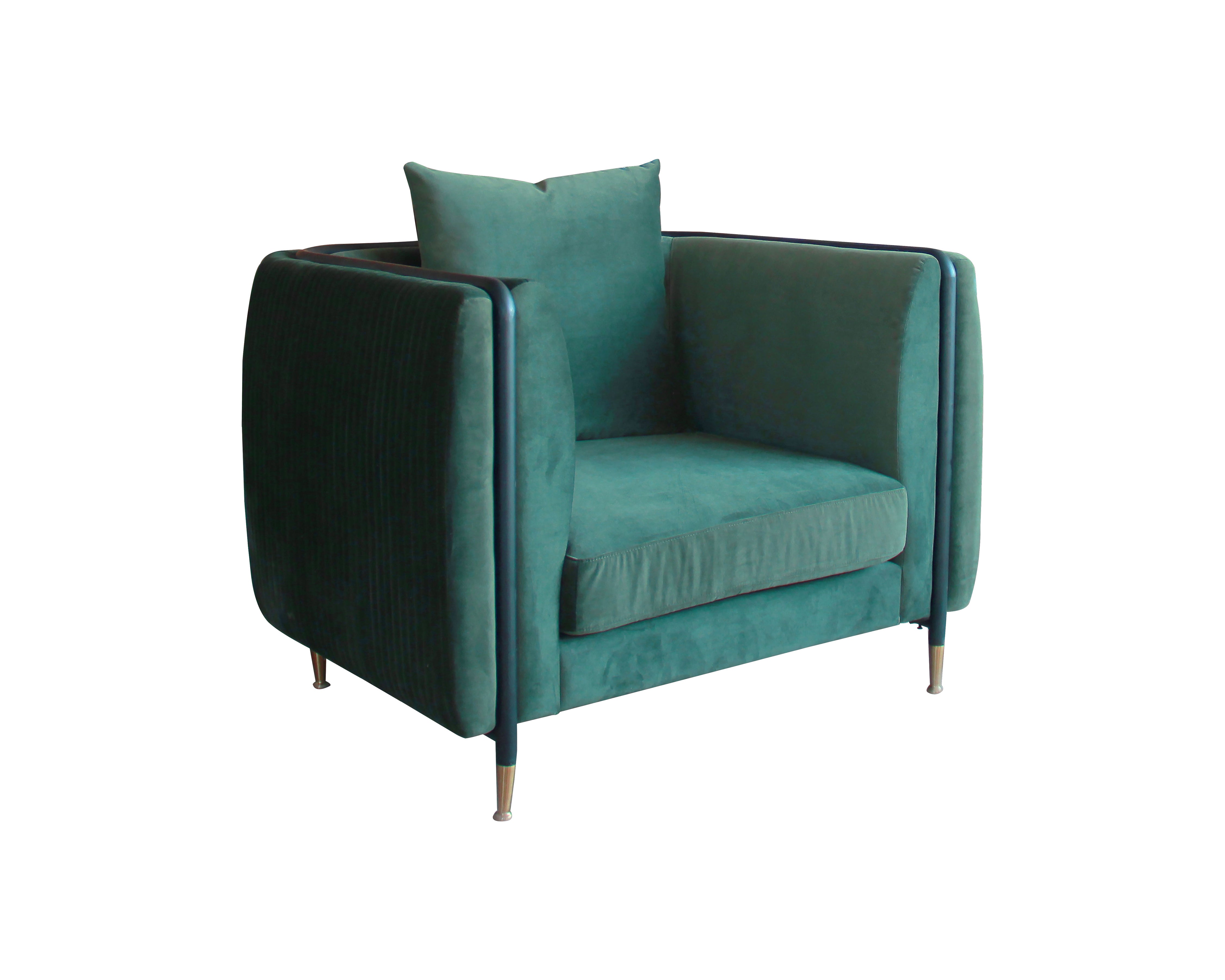 Divani Casa Oswego Modern Dark Green Jade Accent Chair