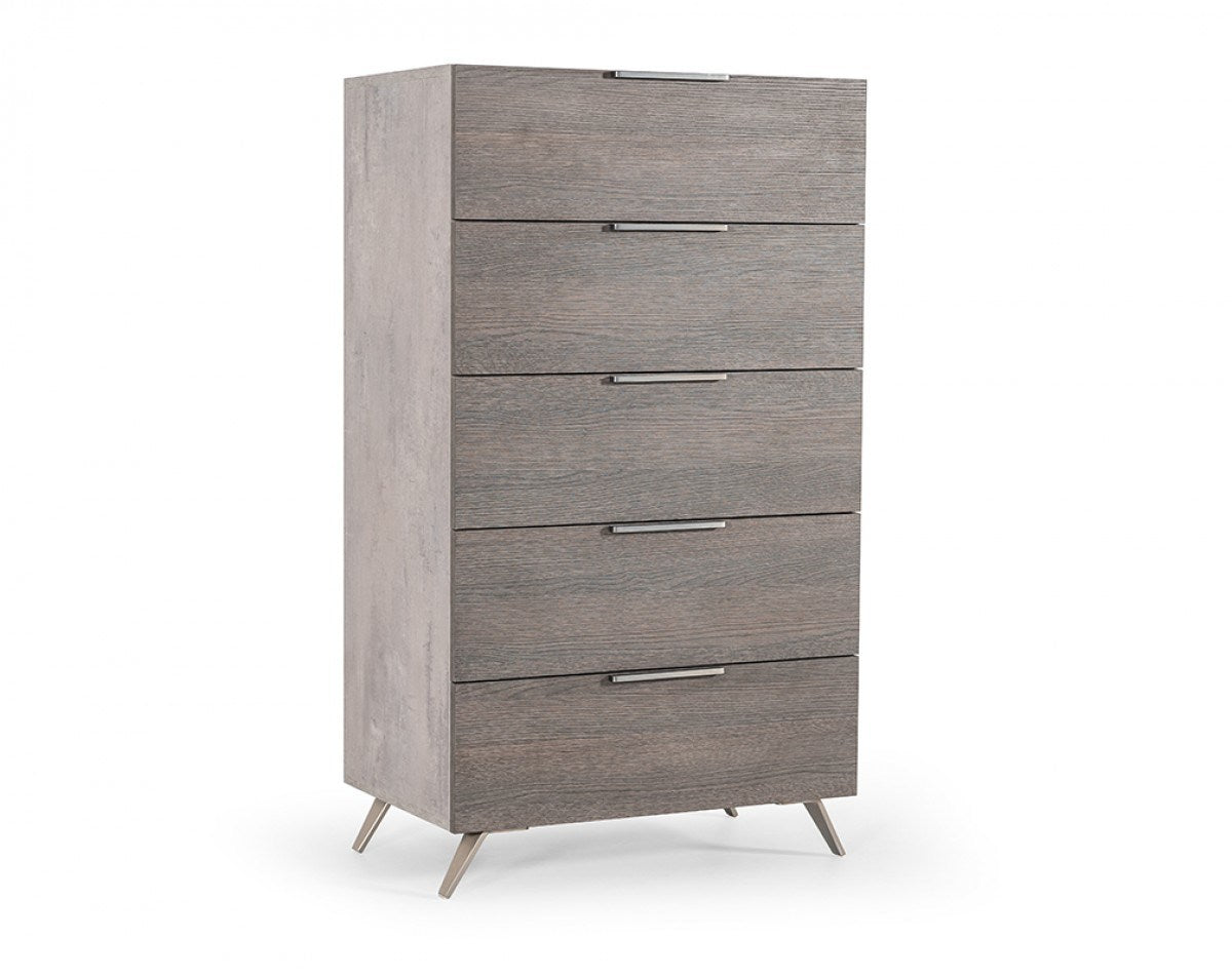 Nova Domus Bronx Italian Modern Faux Concrete & Grey Chest