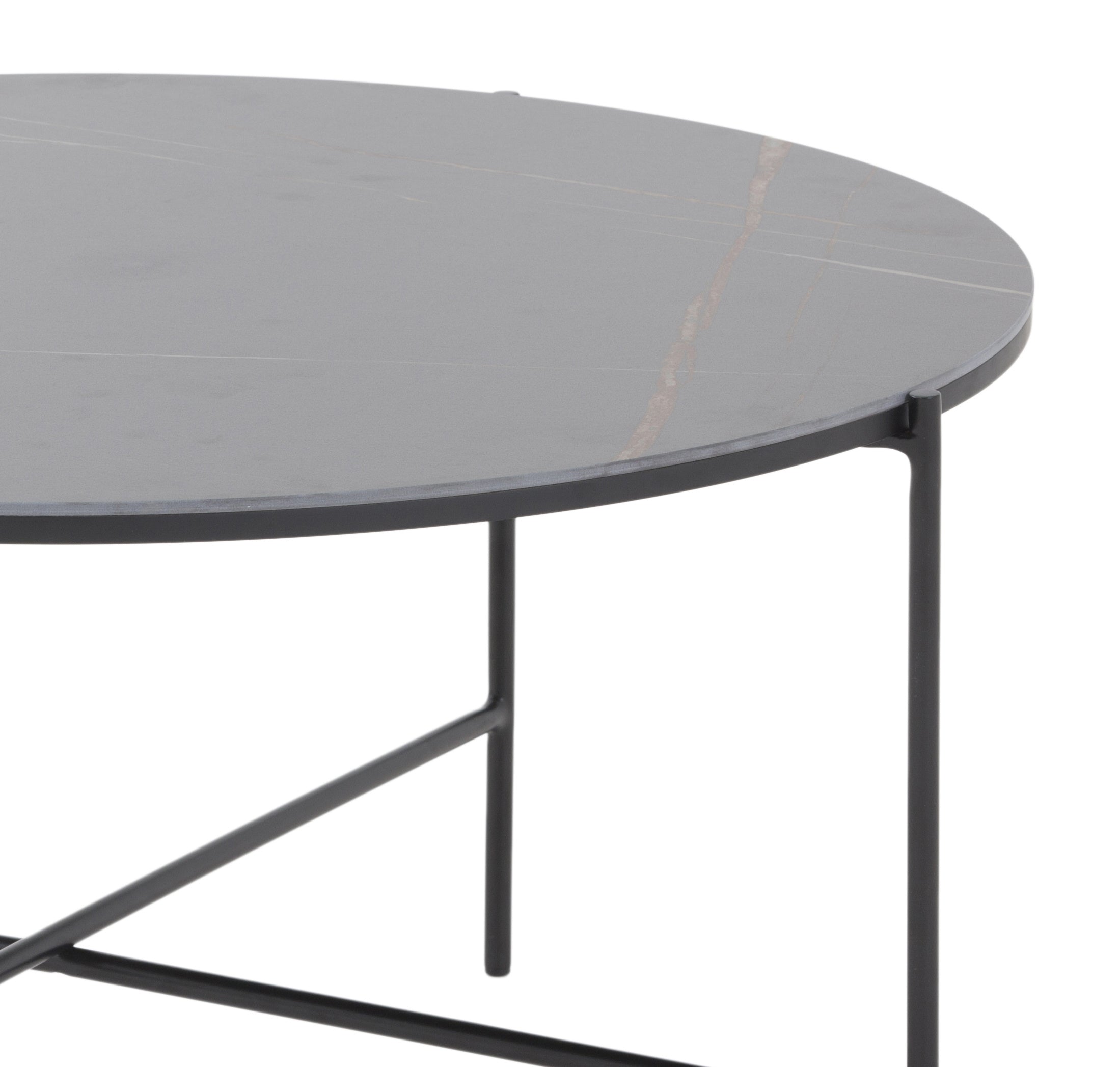 Modrest Hobart Modern Black Ceramic Coffee Table