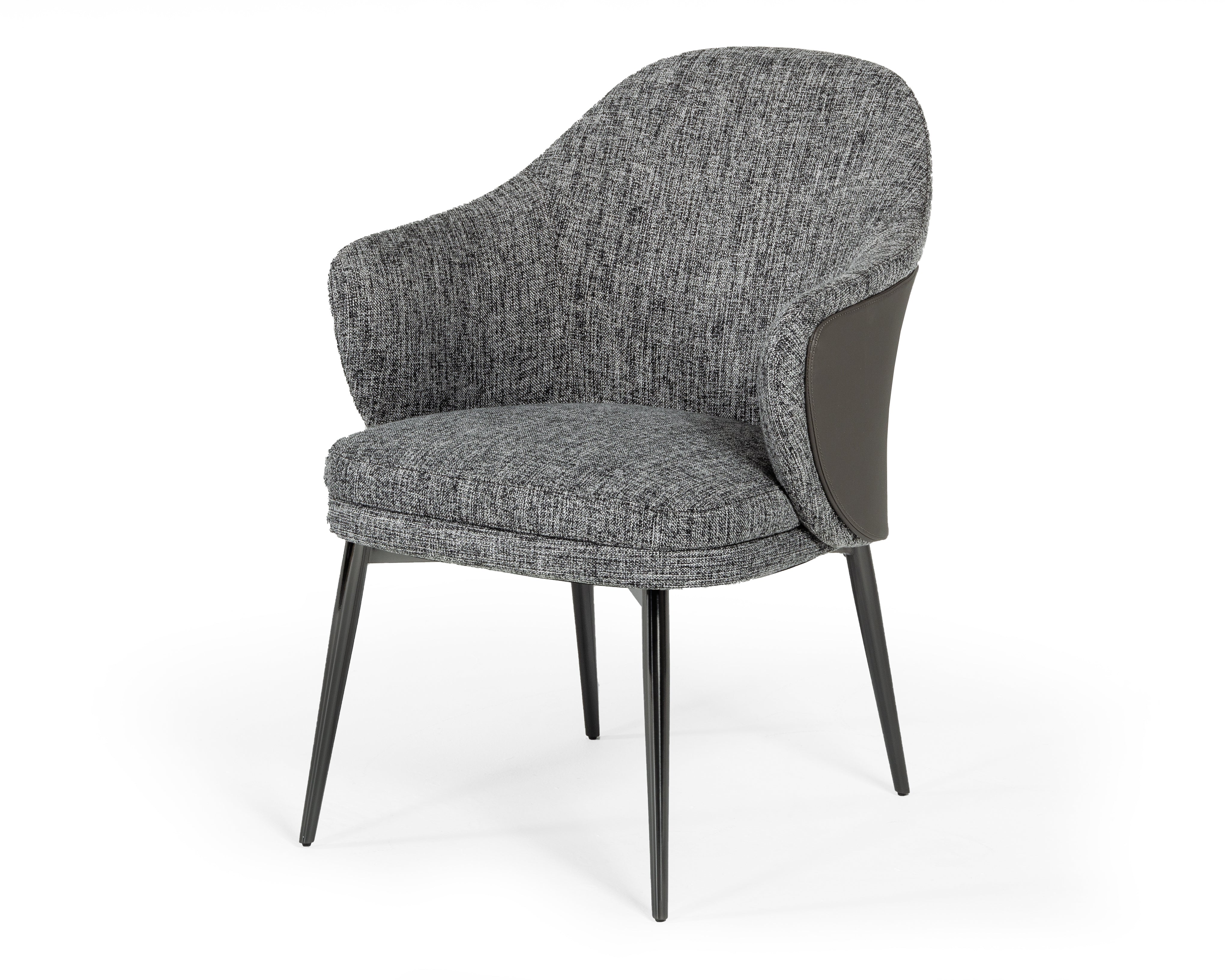 Modrest Cora Modern Grey Fabric & Leatherette Dining Chair