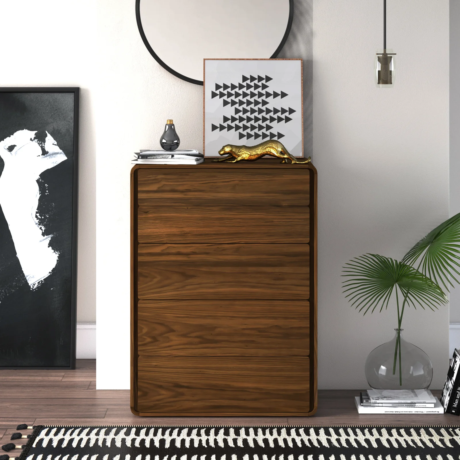 Modrest Dustin Modern Walnut Chest