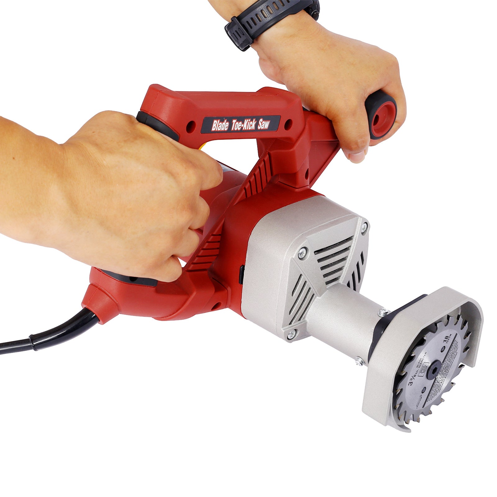 Blade Toe-Kick Saw Three 3-3/8 in. Blades, Flush Cutting Saw, Special Circular Saw for Removing Subfloor or Tiles, Masonr