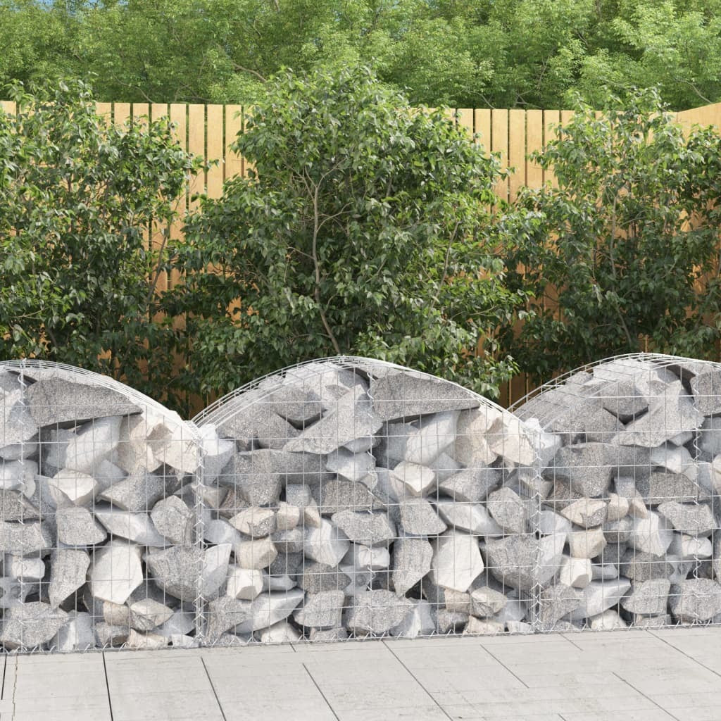 Arched Gabion Basket 39.4"x19.7"x23.6"/31.5" Galvanized Iron