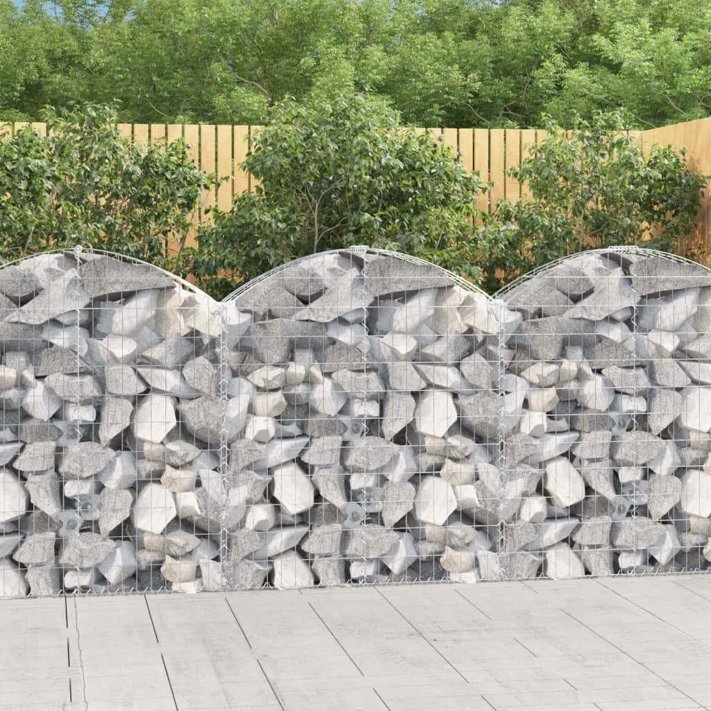 Arched Gabion Basket 39.4"x11.8"x39.4"/47.2" Galvanized Iron