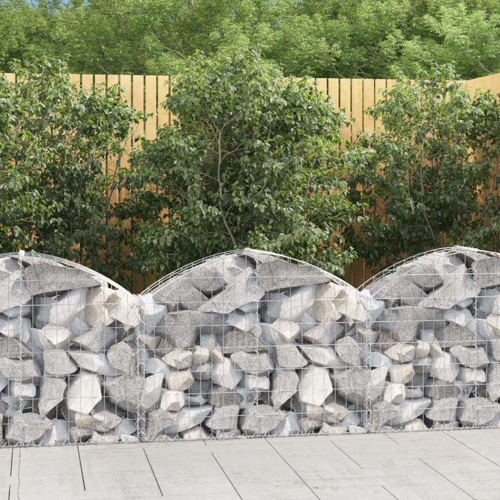 Arched Gabion Basket 39.4"x11.8"x23.6"/31.5" Galvanized Iron
