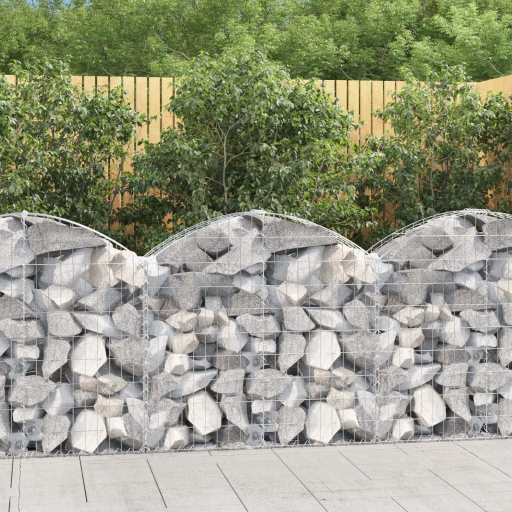 Arched Gabion Basket 39.4"x11.8"x31.5"/39.4" Galvanized Iron