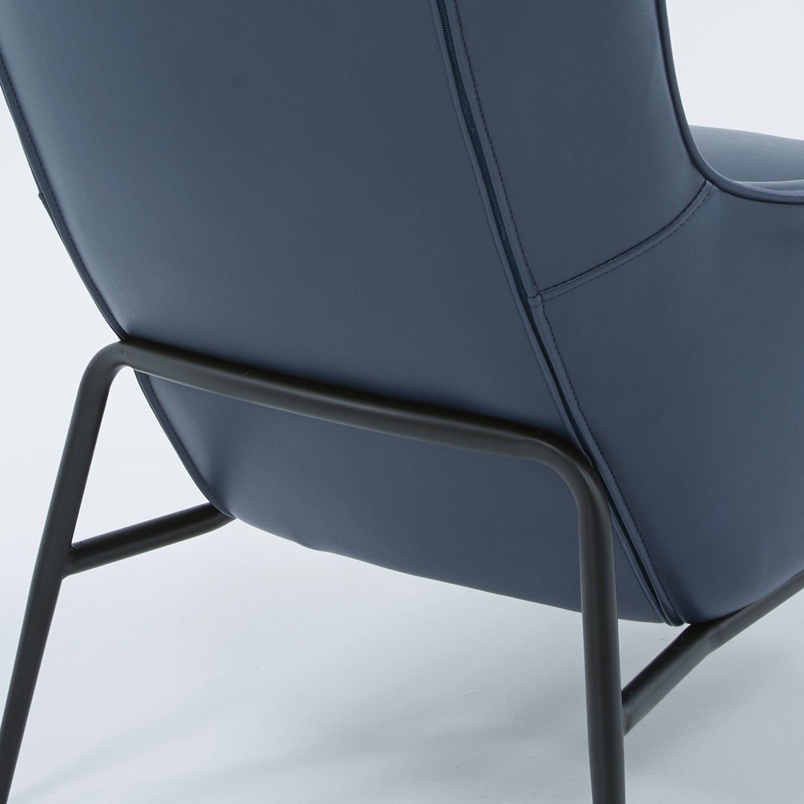 Divani Casa Susan Modern Blue Leatherette Lounge Chair