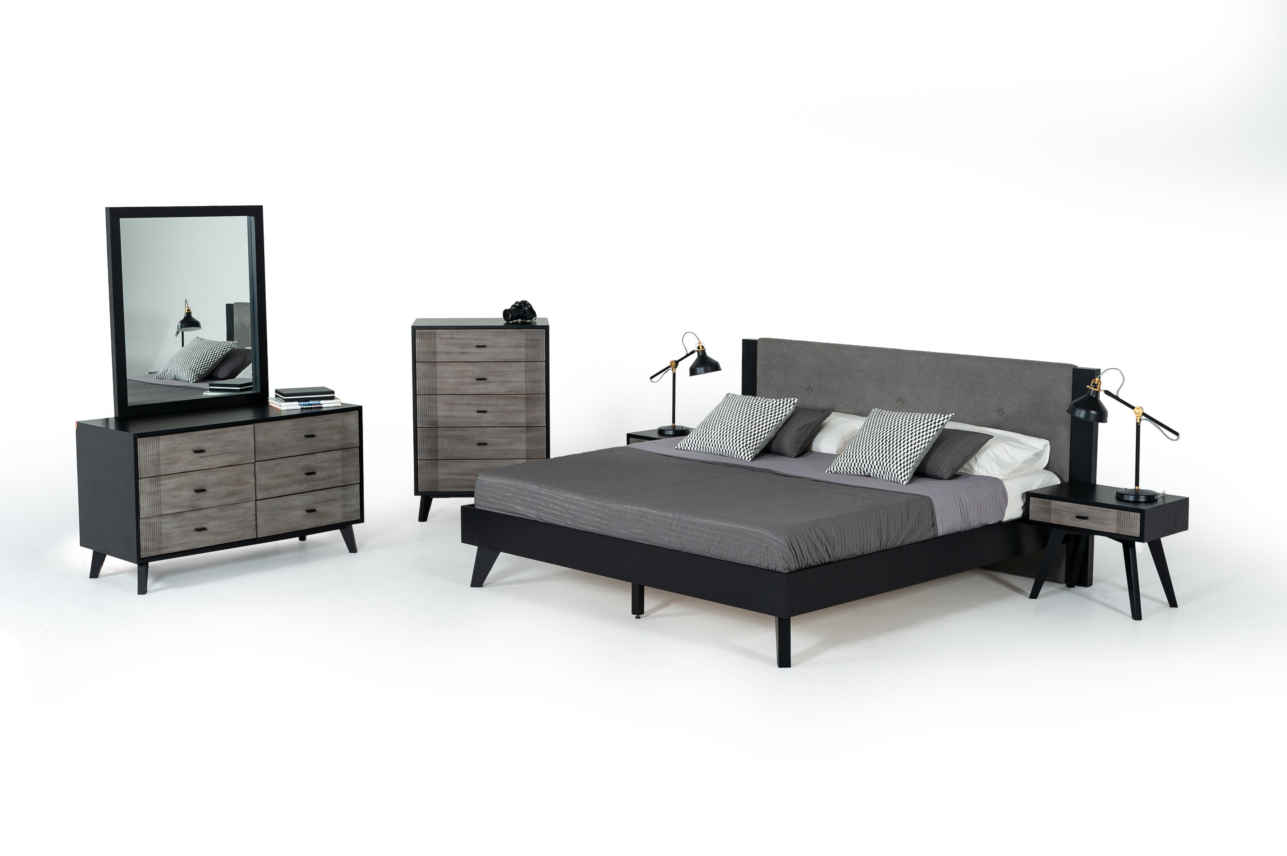 Nova Domus Panther Contemporary Grey & Black Dresser