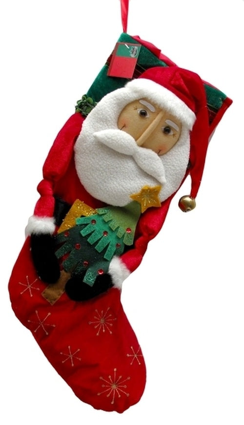 Santa Fabric Stocking